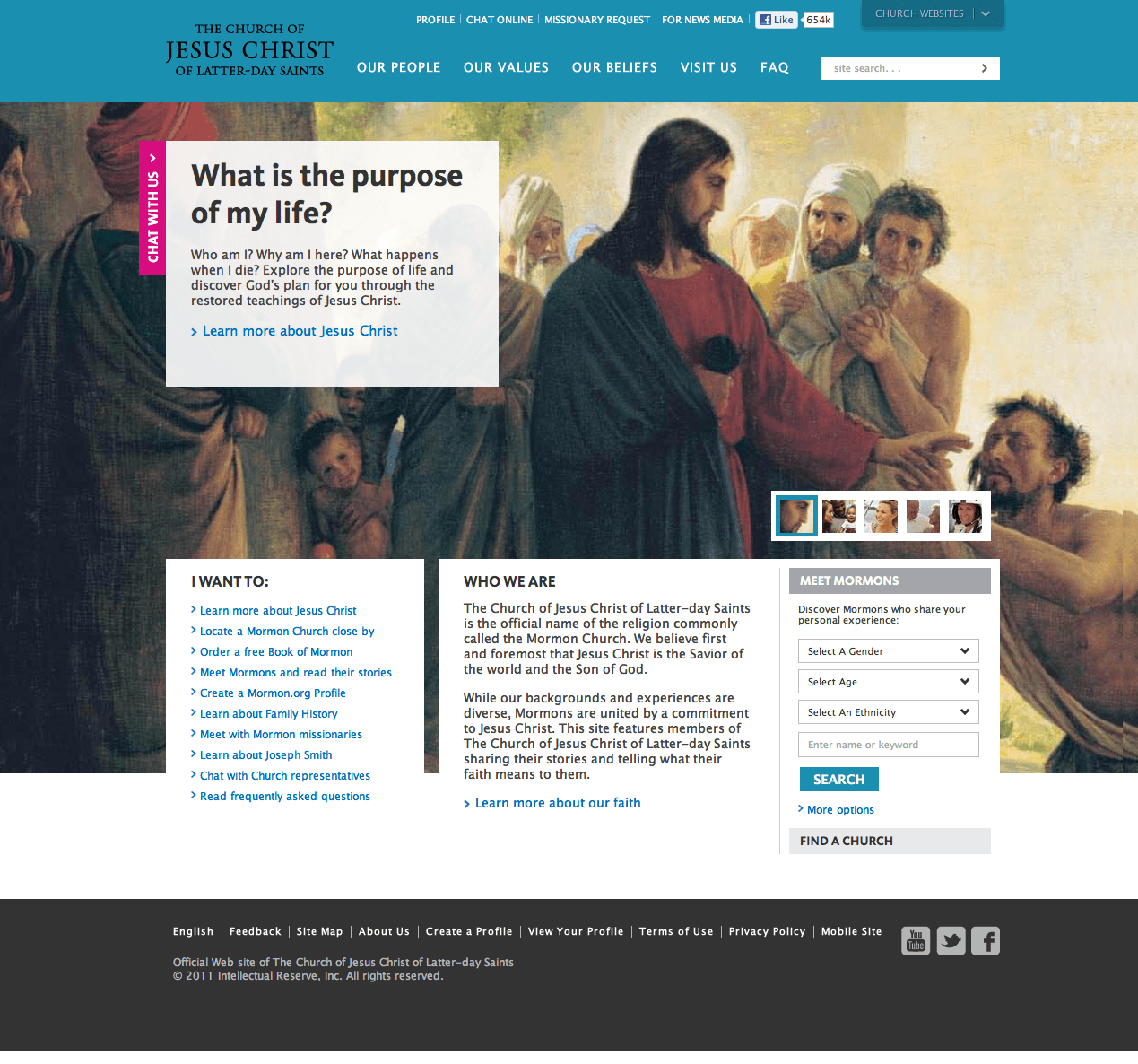 Mormon.org homepage