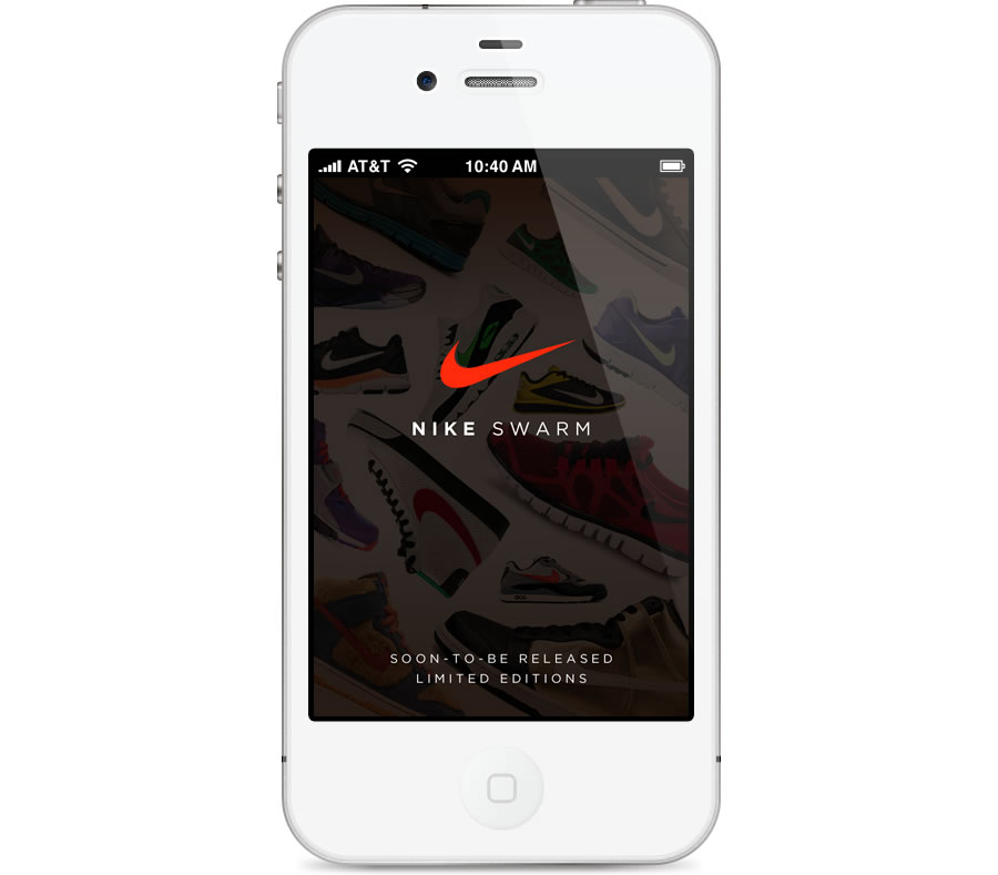 Nike Swarm Splash page