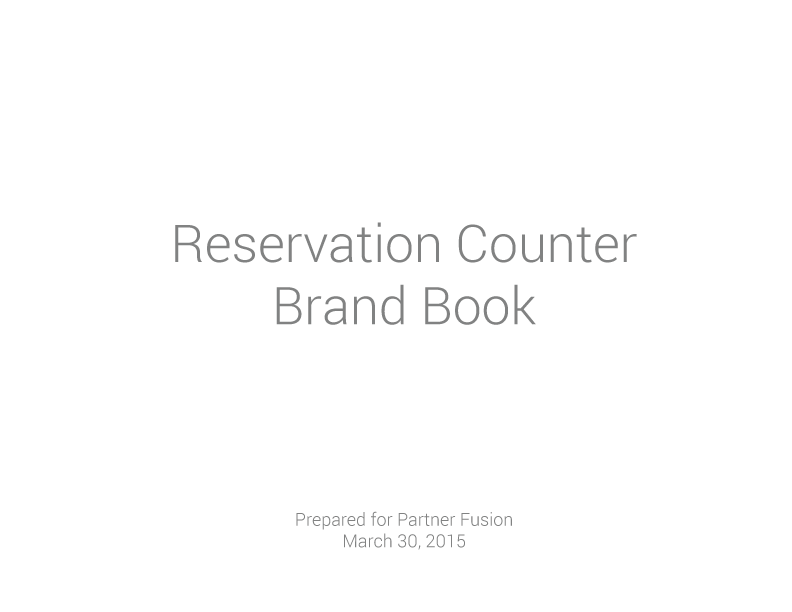 Reservation Counter web app